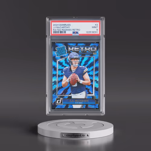 2024 Panini Donruss Rated Rookies Retro #2 JJ McCarthy (PSA 9 MINT)