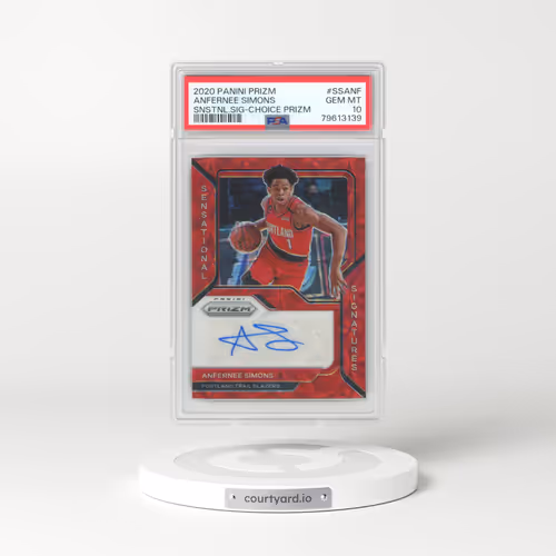 2020 Panini Prizm Sensational Signatures #SSANF Anfernee Simons - Choice Prizm (PSA 10 GEM MINT)