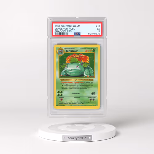 1999 Pokémon Game #15 Venusaur - Holo Shadowless (PSA 5 EX)