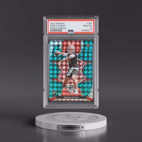 2022 Panini Mosaic #367 Brock Purdy - Green Mosaic (PSA 10 GEM MINT)