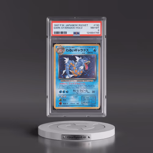 1997 Pokémon Rocket #130 Dark Gyarados - Holo (PSA 8 NM-MT)
