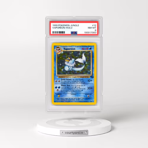 1999 Pokémon Jungle #12 Vaporeon - Holo (PSA 8 NM-MT)
