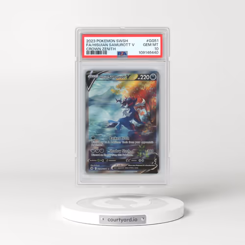 2023 Pokémon Sword and Shield Crown Zenith #GG51 Hisuian Samurott V - Holo Full Art (PSA 10 GEM MINT