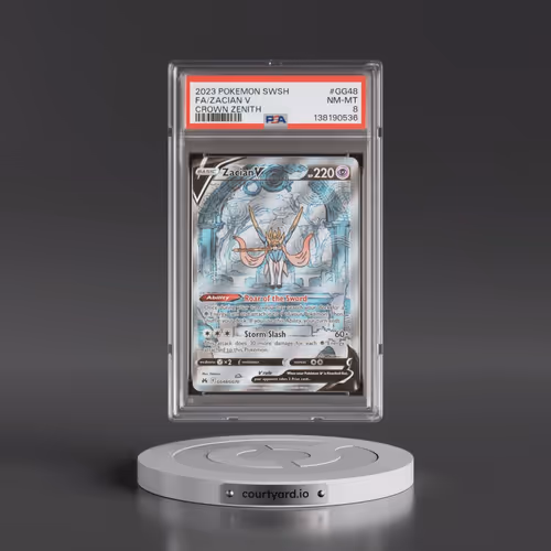 2023 Pokémon Sword and Shield Crown Zenith #GG48 Zacian V - Holo Full Art (PSA 8 NM-MT)