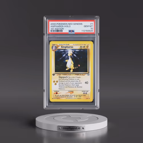 2000 Pokémon Neo Genesis #1 Ampharos - 1st Edition Holo (PSA 10 GEM MINT)