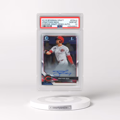 2018 Bowman Draft Chrome Draft Picks Autographs #CDAJI Jonathan India (PSA 10 GEM MINT)
