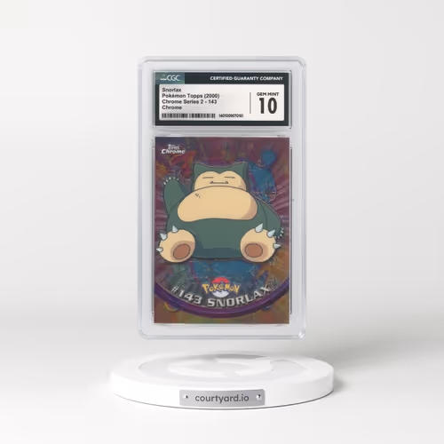 2000 Chrome Series 2 #143 Snorlax - Chrome (Topps Chrome Stamp on Front of Card) (CGC 10 GEM MINT)