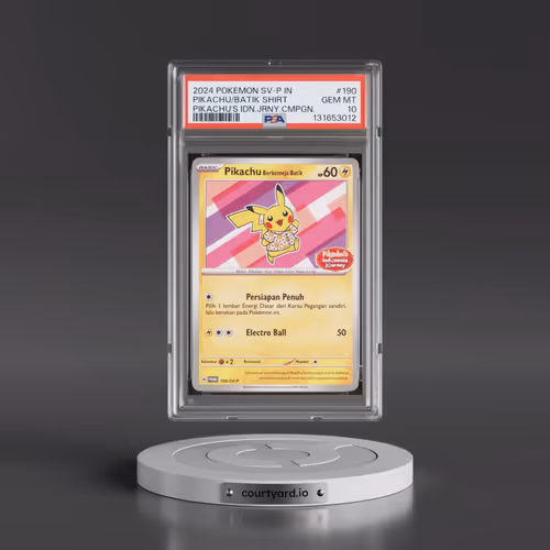 2024 Pokémon SV-P Promo #190 Pikachu in Batik Shirt - Pikachu's Indonesia Journey Campaign (PSA 10 G
