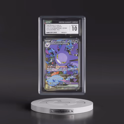 2025 Pokémon SV10-Glory of Team Rocket #127 Team Rocket's Crobat EX - Holo Special Art Rare (CGC 10