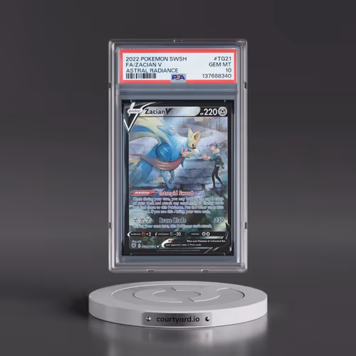 2022 Pokémon Sword & Shield Astral Radiance #TG21 Zacian V - Holo Full Art (PSA 10 GEM MINT)