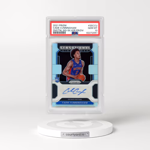 2021 Panini Prizm Sensational Signatures #SSCCU Cade Cunningham - Silver Prizm (PSA 10 GEM MINT)