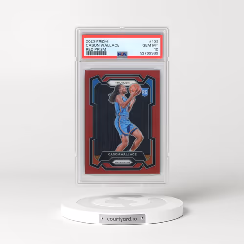 2023 Panini Prizm #139 Cason Wallace - Red Prizm (PSA 10 GEM MINT)