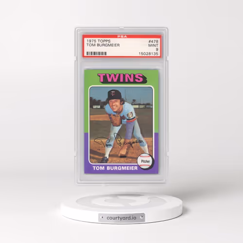 1975 Topps #478 Tom Burgmeier (PSA 9 MINT)
