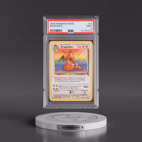 1999 Pokémon Fossil #19 Dragonite (PSA 9 MINT)