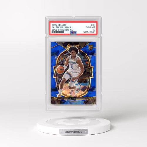 2022 Panini Select #90 Jalen Williams - Blue Cracked Ice (PSA 10 GEM MINT)