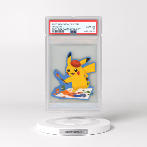 2020 Pokémon Center Autumn Campaign Sticker Pikachu - Art (PSA 10 GEM MINT)