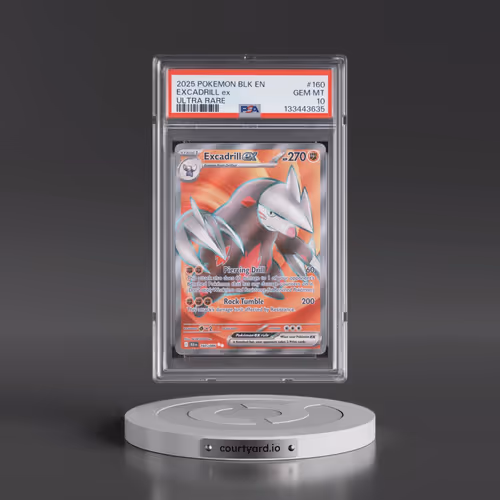 2025 Pokémon Blk EN-Black Bolt #160 Excadrill EX - Holo Ultra Rare (PSA 10 GEM MINT)