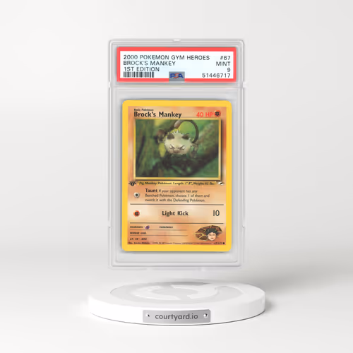 2000 Gym Heroes #67 Brock's Mankey (PSA 9 MINT)