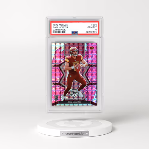 2022 Panini Mosaic #305 Sam Howell - Camo Pink (PSA 10 GEM MINT)