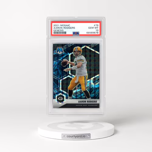 2021 Panini Mosaic #79 Aaron Rodgers - Genesis (PSA 10 GEM MINT)
