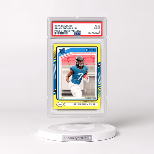 2024 Panini Donruss #313 Brian Thomas Jr. - Press Proof Yellow (PSA 9 MINT)