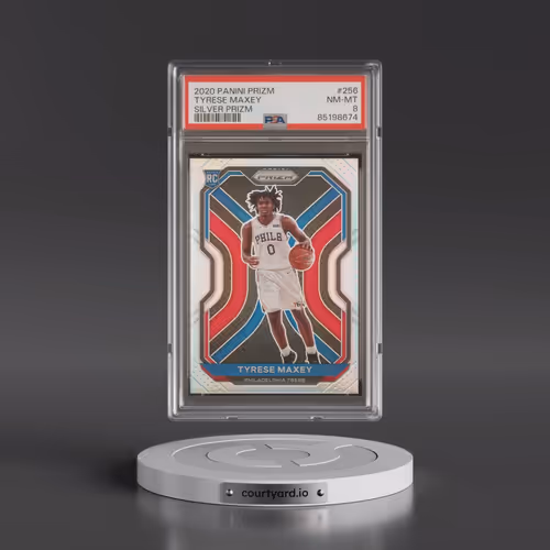 2020 Panini Prizm #256 Tyrese Maxey - Silver Prizm (PSA 8 NM-MT)