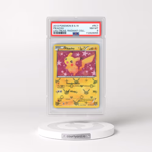 2013 Pokémon Black & White Legendary Treasures Radiant Collection #7/25 Pikachu (PSA 8 NM-MT)