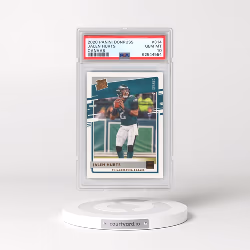 2020 Panini Donruss #314 Jalen Hurts - Canvas (PSA 10 GEM MINT)