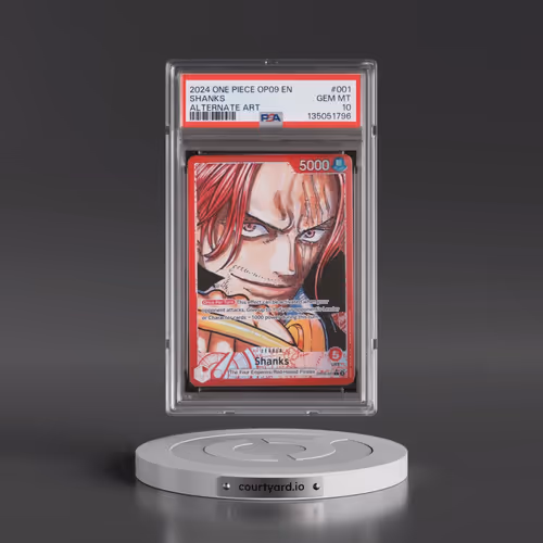 2024 One Piece OP09-Emperors in the New World #001 Shanks - Alternate Art (PSA 10 GEM MINT)