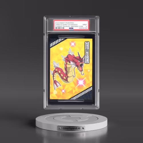 2022 Ensky Pokémon Climax! Tournament Battle Bromide Gum Lance's Shiny Gyarados (PSA 9 MINT)