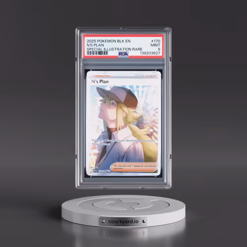 2025 Pokémon Blk EN-Black Bolt #170 N's Plan - Special Illustration Rare (PSA 9 MINT)