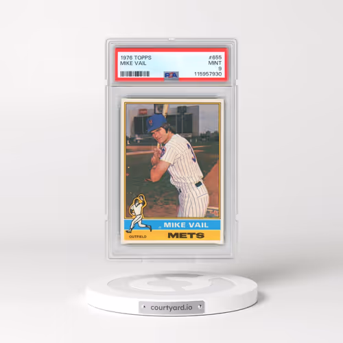 1976 Topps #655 Mike Vail (PSA 9 MINT)