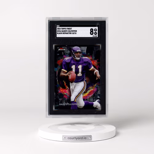2024 Topps Finest #226 Daunte Culpepper - Black Refractor (SGC 8 NM-MT)