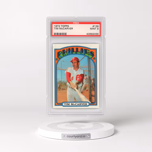 1972 Topps #139 Tim McCarver (PSA 9 MINT)