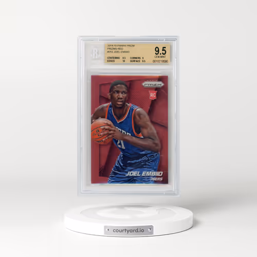 2014 Panini Prizm #253 Joel Embiid - Red Prizm (BGS 9.5 GEM MINT)
