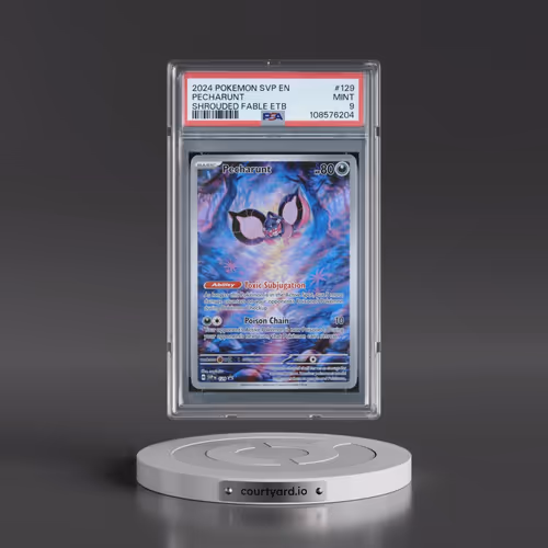 2024 Pokémon Svp EN-SV Black Star Promo #129 Pecharunt - Shrouded Fable Elite Trainer Box (PSA 9 MIN