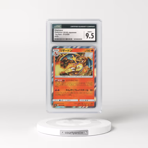 2018 Japanese Tag Bolt #13 Charizard - Holo (CGC 9.5 MINT+)