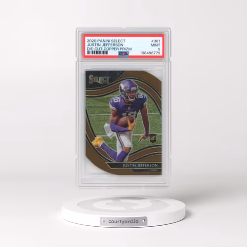 2020 Panini Select #361 Justin Jefferson - Die-Cut Copper Prizm (PSA 9 MINT)