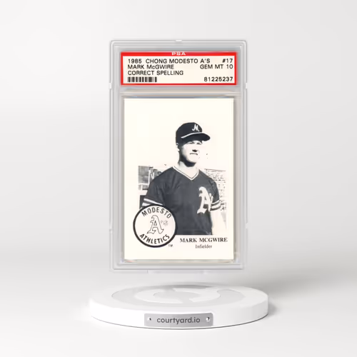 1985 Chong Modesto A's #17 Mark McGwire - Correct Spelling (PSA 10 GEM MINT)