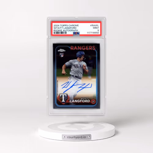 2024 Topps Chrome Rookie Autographs #RAWL Wyatt Langford (PSA 9 MINT)