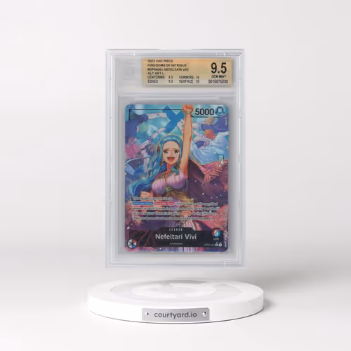 2023 One Piece Card Game Kingdoms of Intrigue #OP04001 Nefeltari Vivi ALT ART L (BGS 9.5 GEM MINT)