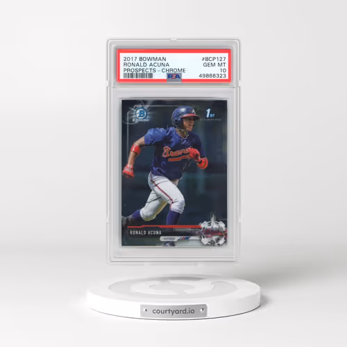 2017 Bowman Prospects #BCP127 Ronald Acuna - Chrome (PSA 10 GEM MINT)