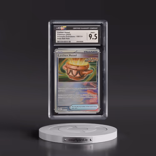 2024 Prismatic Evolutions - PRE EN #106/131 Earthen Vessel - Poké Ball Holo (CGC 9.5 MINT+)