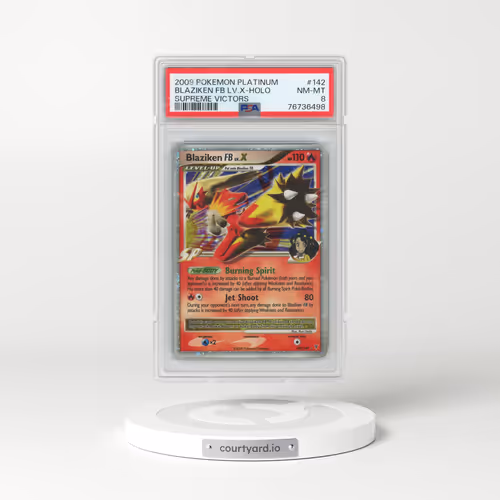 2009 Pokémon Platinum Supreme Victors #142 Blaziken FB LV.X - Holo (PSA 8 NM-MT)