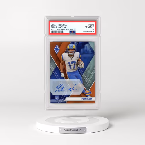 2023 Panini Phoenix #200 Puka Nacua - Autograph-Orange (PSA 10 GEM MINT)