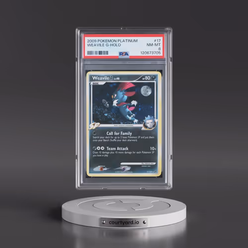 2009 Pokémon Platinum #17 Weavile G - Holo (PSA 8 NM-MT)