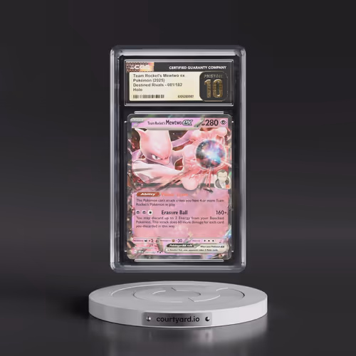 2025 Pokémon Dri EN-Destined Rivals #081 Team Rocket's Mewtwo EX - Holo (CGC 10 PRISTINE)
