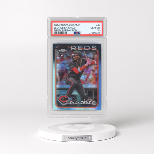 2024 Topps Chrome #44 Elly de La Cruz - Prism Refractor (PSA 10 GEM MINT)