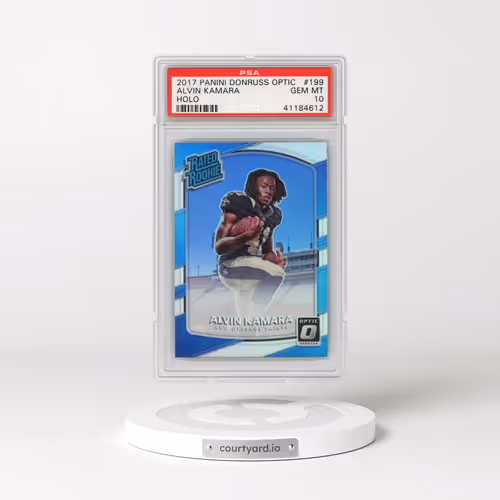 2017 Panini Donruss Optic #199 Alvin Kamara - Holo (PSA 10 GEM MINT)