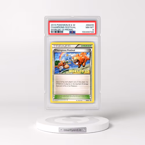 2013 Pokémon Black & White Promo #BW95 Champions Festival - Worlds 13 (PSA 8 NM-MT)